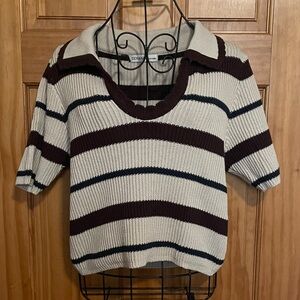 NWOT Zenana Outfitters Striped Crew Neck Sweater - Size S